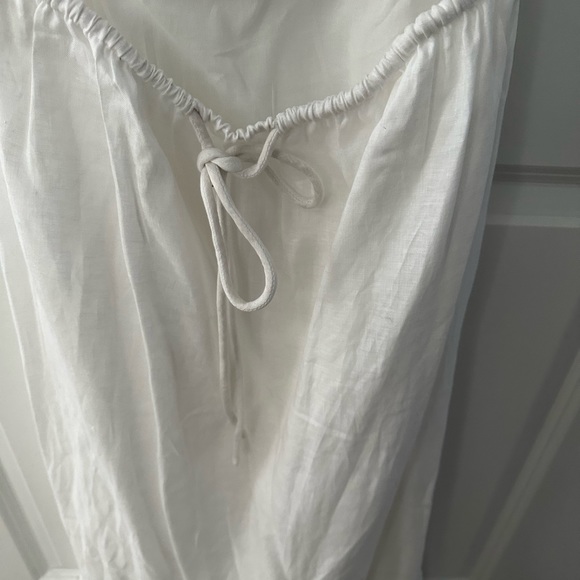 SIR The Label White Linen MIDI Dress w/ Side and Back Cutout, Size 2 (US 6) New - Picture 8 of 8